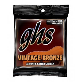 GHS Vintage Bronze - VN-XL - Acoustic Guitar String Set, Extra Light, .011-.050 - 1
