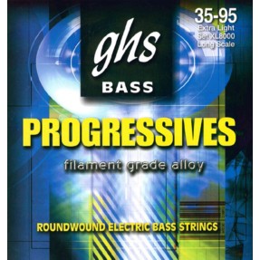 GHS Progressives - XL8000 - Bass String Set, 4-String, Extra Light, .035-.095 - 1
