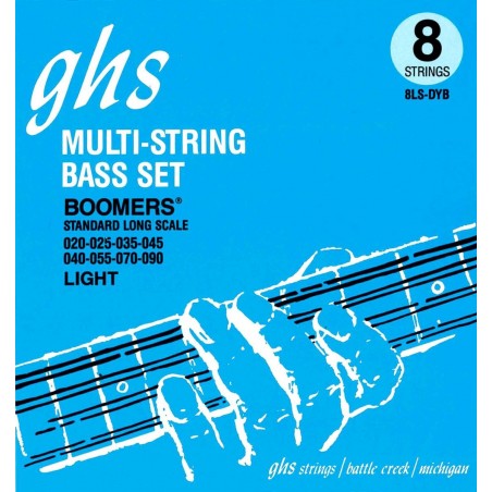 GHS Bass Boomers - Bass String Set, 8-String, Regular, .020-.090 - 1