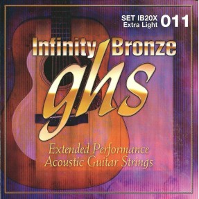 GHS Infinity Bronze - IB20X - Acoustic Guitar String Set, Extra Light, .011-.050 - 1