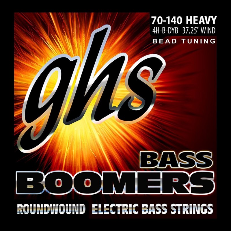 GHS Bass Boomers - Bass String Set, 4-String, Heavy, .070-.140, BEAD Tuning - 1 GHS Bass Boomers - Bass String Set, 4-String, Heavy, .070-.140, BEAD Tuning - 1