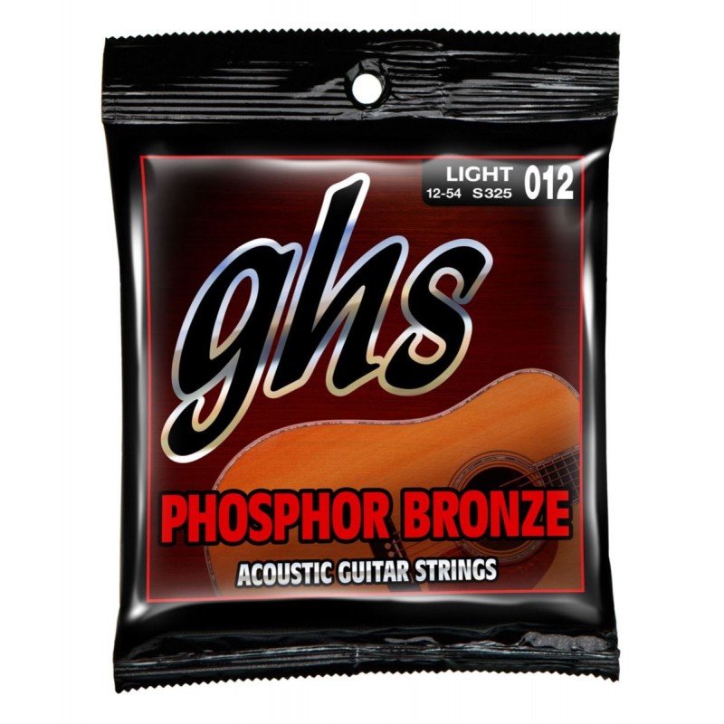 GHS Phosphor Bronze - S325 - Acoustic Guitar String Set, Light, .012-.054 - 1 GHS Phosphor Bronze - S325 - Acoustic Guitar String Set, Light, .012-.054 - 1
