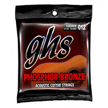 GHS Phosphor Bronze - S325 - Acoustic Guitar String Set, Light, .012-.054 - 1