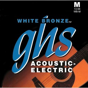 GHS White Bronze - WB-M - Acoustic/Electric Guitar String Set, Medium, .013-.056 - 1