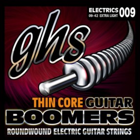 GHS Thin Core Guitar Boomers - TC-GBXL - Electric Guitar String Set, Extra Light, .009-.042 - 1