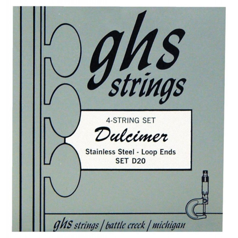 GHS D20 - Dulcimer String Set, C-Ionian Tuning, Loop End - 1 GHS D20 - Dulcimer String Set, C-Ionian Tuning, Loop End - 1