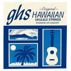 GHS Ukulele Nylon Tie-Ends - H-10 - Ukulele String Set - Soprano/Concert, Black Nylon - 1