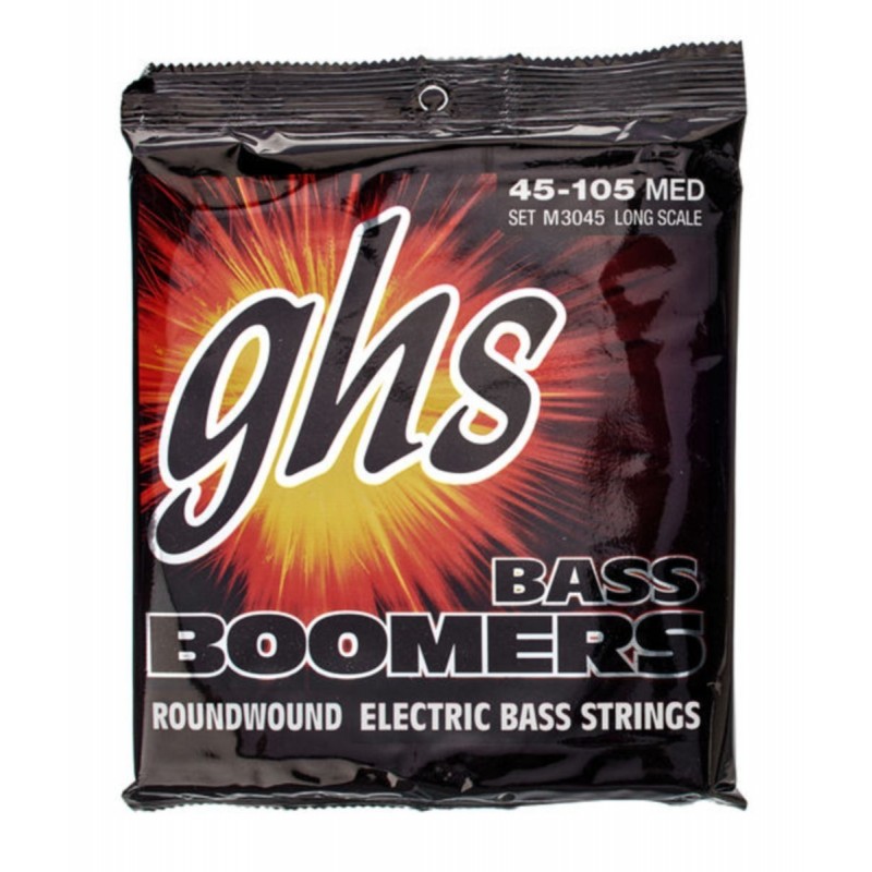 GHS Bass Boomers - M3045 - Bass String Set, 4-String, Medium, .045-.105 - 1 GHS Bass Boomers - M3045 - Bass String Set, 4-String, Medium, .045-.105 - 1