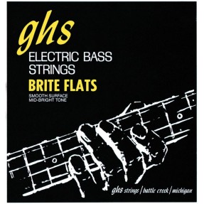 GHS Brite Flats - M3075 - Bass String Set, 4-String, Medium, .049-.108 - 1