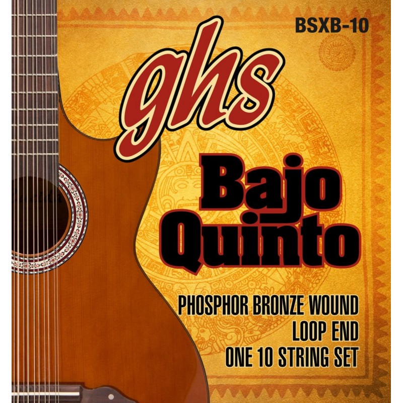 GHS Bajo Quinto, Acoustic Guitar String Set,  Loop End 10 String, .024-.078 - 1