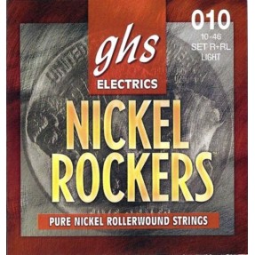 GHS Nickel Rockers - R+RL - Electric Guitar String Set, Light, .010-.046 - 1