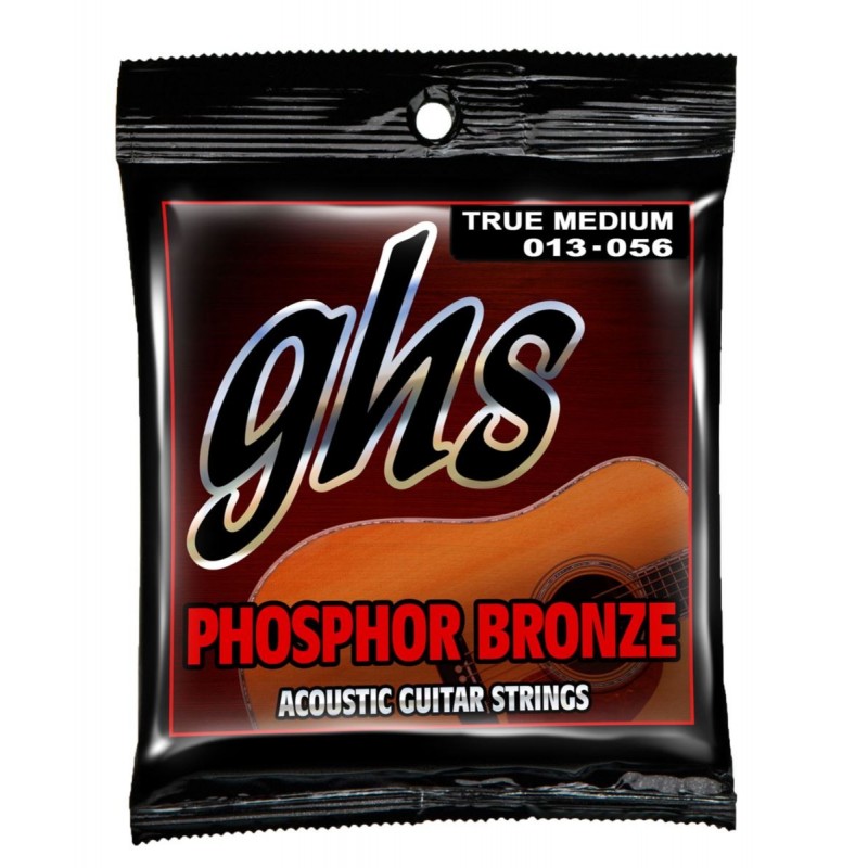 GHS Phosphor Bronze - TM335 - Acoustic Guitar String Set, True Medium, .013-.056 - 1 GHS Phosphor Bronze - TM335 - Acoustic Guitar String Set, True Medium, .013-.056 - 1