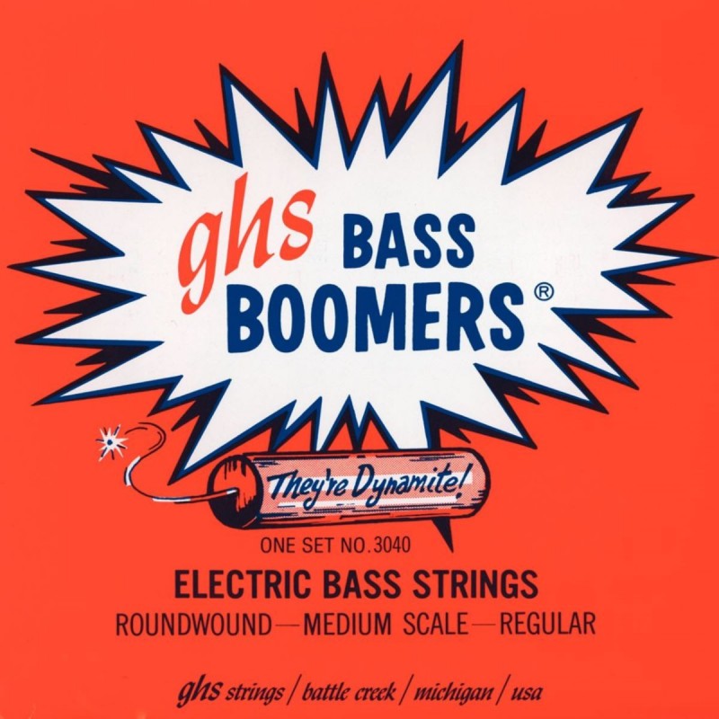 GHS Bass Boomers - Bass String Set, 4-String, Regular, .045-.105, Medium Scale - 1 GHS Bass Boomers - Bass String Set, 4-String, Regular, .045-.105, Medium Scale - 1