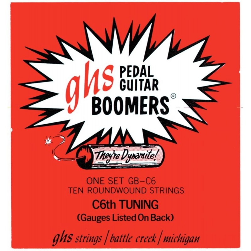 GHS Pedal Steel Boomers - GB-C6 - Pedal Steel Guitar String Set, 10-Strings, C6 Tuning, .015-.070 - 1 GHS Pedal Steel Boomers - GB-C6 - Pedal Steel Guitar String Set, 10-Strings, C6 Tuning, .015-.070 - 1