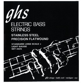 GHS Precision Flatwound - 3025 - Bass String Set, 4-String, Light, .045-.095 - 1