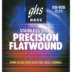 GHS Precision Flatwound - 3050 - Bass String Set, 4-String, Regular, .055-.105 - 1