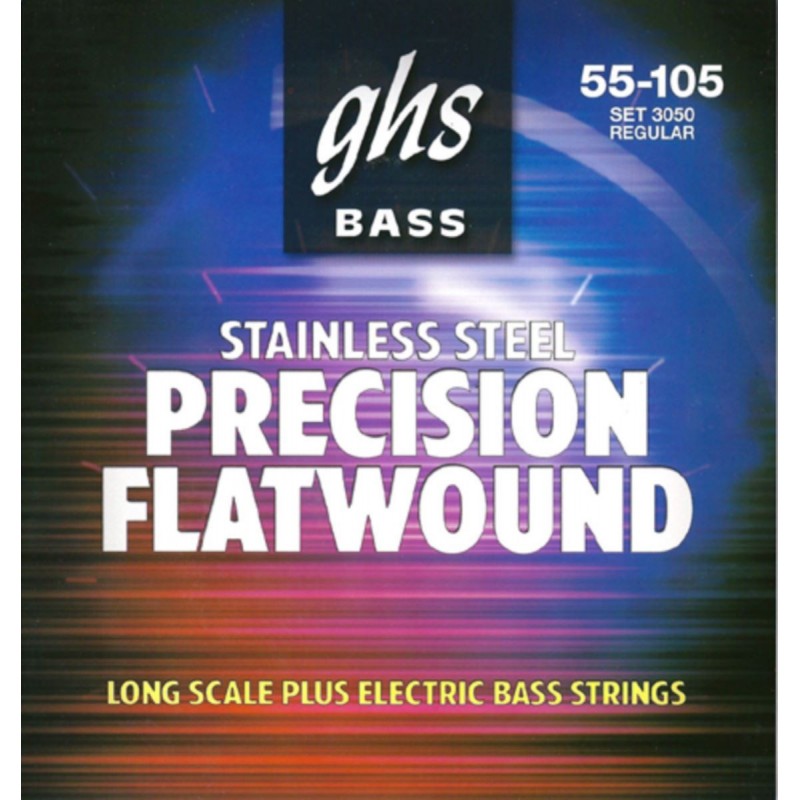 GHS Precision Flatwound - 3050 - Bass String Set, 4-String, Regular, .055-.105 - 1 GHS Precision Flatwound - 3050 - Bass String Set, 4-String, Regular, .055-.105 - 1
