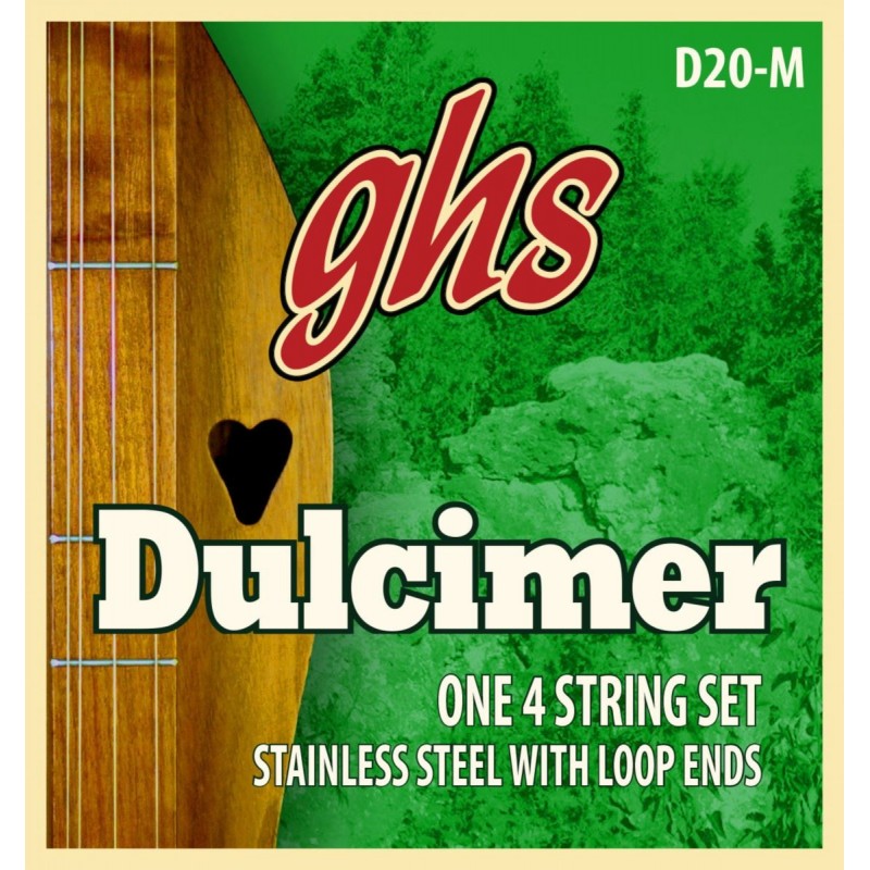 GHS D20-M - Dulcimer String Set, D-Mixolydian Tuning, Loop End - 1 GHS D20-M - Dulcimer String Set, D-Mixolydian Tuning, Loop End - 1