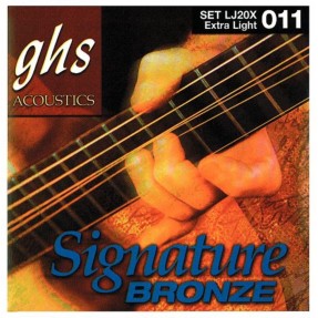 GHS Signature Bronze - LJ20X - Acoustic Guitar String Set, Extra Light, .011-.050 - 1