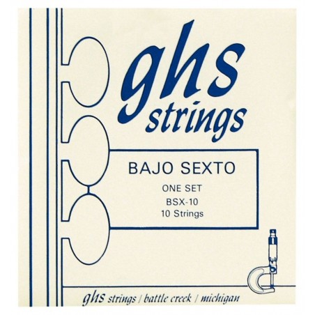 GHS Bajo Sexto, Acoustic Guitar String Set,  Loop End 10 String, .024-.078 - 1