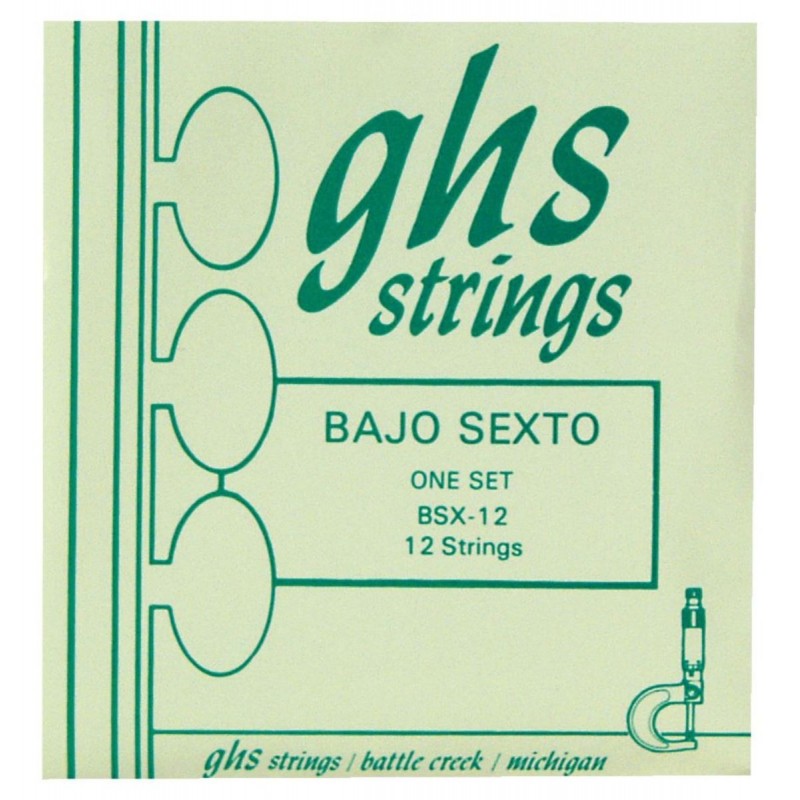 GHS Bajo Sexto, Acoustic Guitar String Set,  Loop End 12 String, .024-.092 - 1