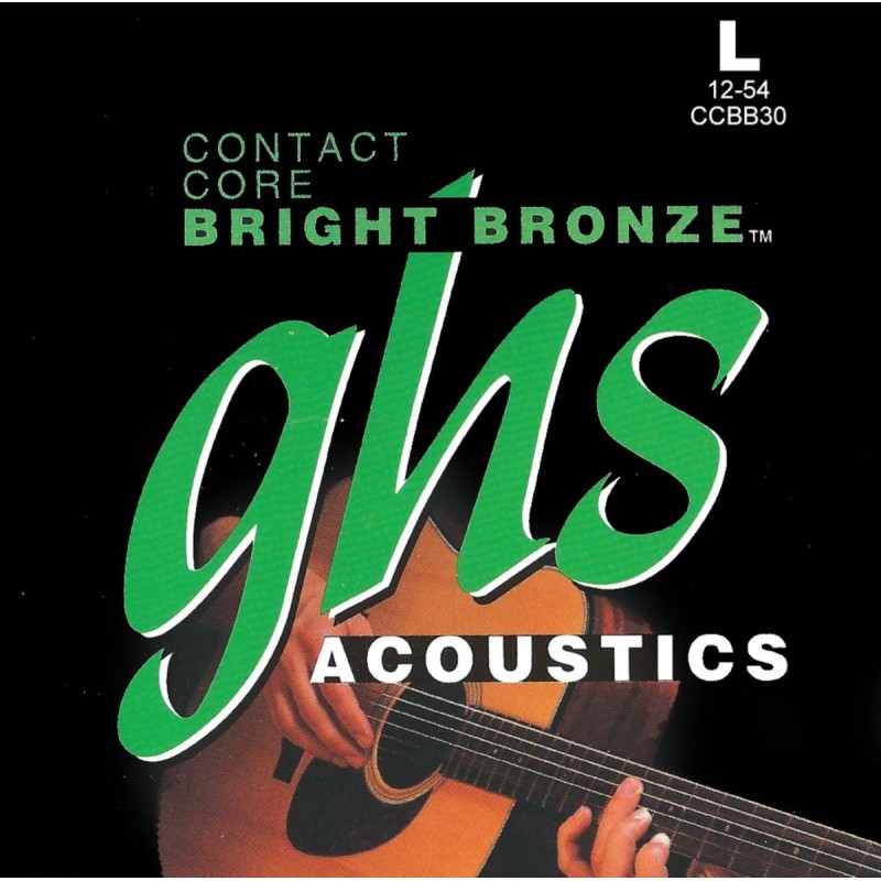 GHS Contact Core Bright Bronze - Acoustic Guitar String Set, Light, .012-.054 - 1 GHS Contact Core Bright Bronze - Acoustic Guitar String Set, Light, .012-.054 - 1