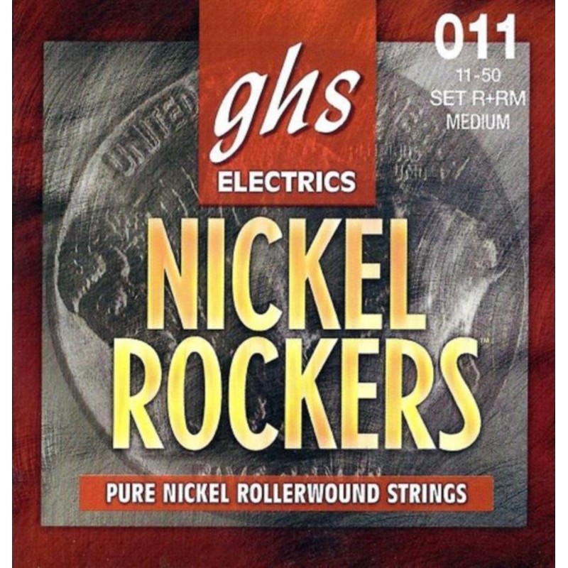 GHS Nickel Rockers - R+RM - Electric Guitar String Set, Medium, .011-.050 - 1 GHS Nickel Rockers - R+RM - Electric Guitar String Set, Medium, .011-.050 - 1