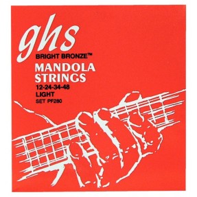 GHS Professional - PF280 - Mandola String Set, Loop End, Bright Bronze, Light, .012-.048 - 1