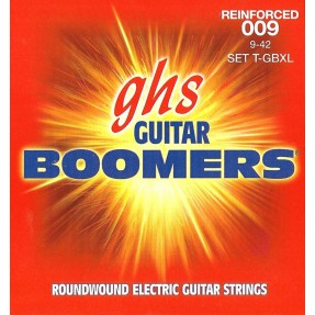 GHS Reinforced Guitar Boomers - T-GBXL - Electric Guitar String Set, Extra Light, .009-.042, for Vibrato Systems - 1