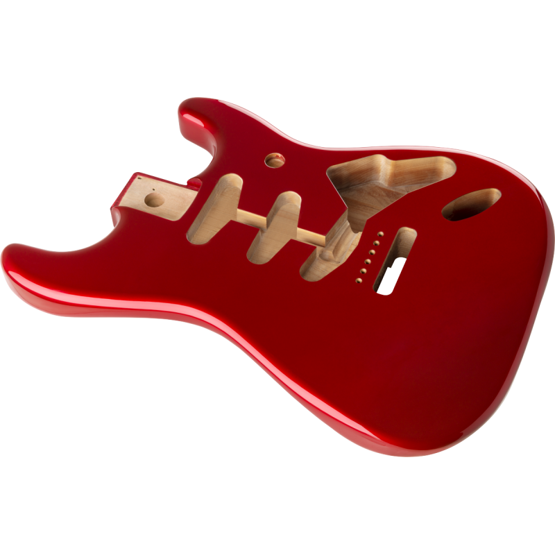 Fender Classic Series 60's Stratocaster SSS Alder Body Vintage Bridge Mount, Candy Apple Red - 2 Fender Classic Series 60's Stratocaster SSS Alder Body Vintage Bridge Mount, Candy Apple Red - 2