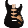 Fender Classic Series 60's Stratocaster SSS Alder Body Vintage Bridge Mount, Black - 1