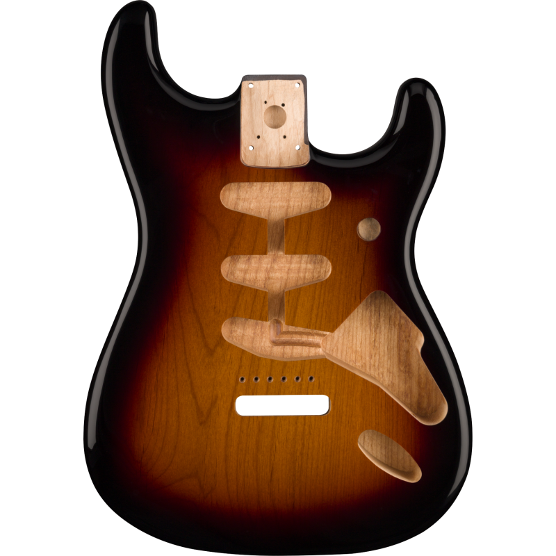 Fender Classic Series 60's Stratocaster SSS Alder Body Vintage Bridge Mount, 3-Color Sunburst - 1 Fender Classic Series 60's Stratocaster SSS Alder Body Vintage Bridge Mount, 3-Color Sunburst - 1