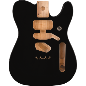 Fender Deluxe Series Telecaster SSH Alder Body Modern Bridge Mount, Black - 1