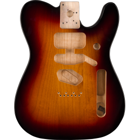 Fender Deluxe Series Telecaster SSH Alder Body Modern Bridge Mount, 3-Color Sunburst - 1