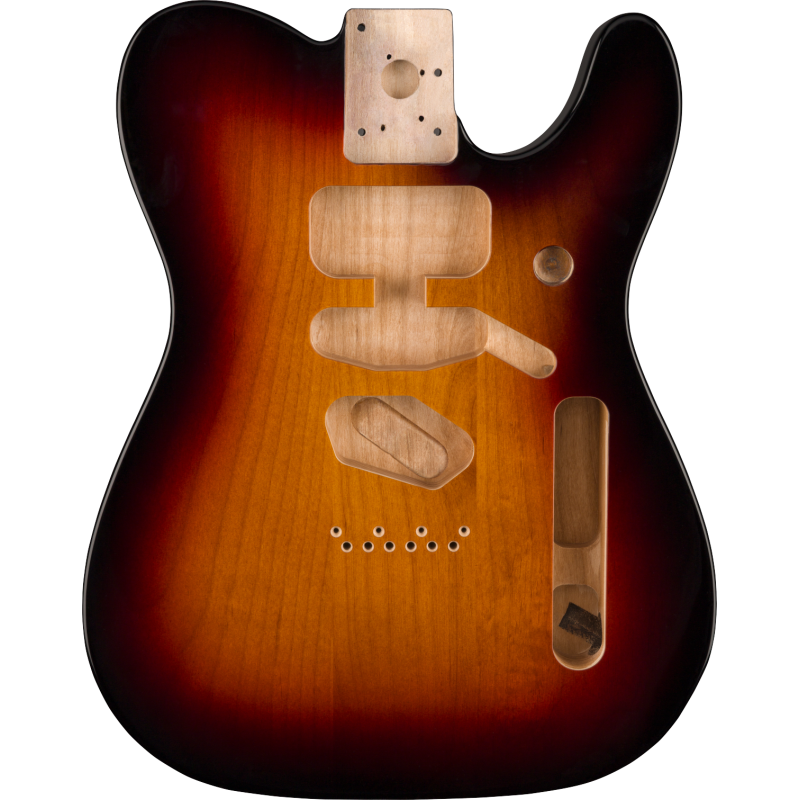 Fender Deluxe Series Telecaster SSH Alder Body Modern Bridge Mount, 3-Color Sunburst - 1 Fender Deluxe Series Telecaster SSH Alder Body Modern Bridge Mount, 3-Color Sunburst - 1