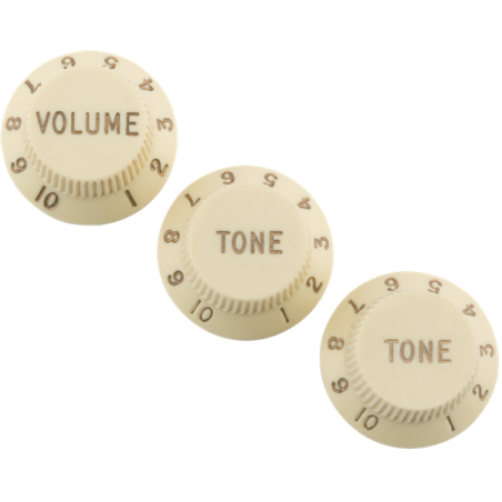 Fender Road Worn Strat Knobs Aged White - 1