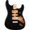 Fender Deluxe Series Stratocaster HSH Alder Body 2 Point Bridge Mount, Black - 1 Fender Deluxe Series Stratocaster HSH Alder Body 2 Point Bridge Mount, Black - 1