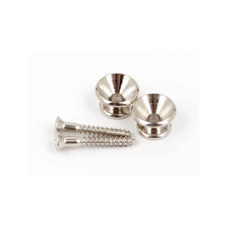 Fender Pure Vintage Strap Buttons, Nickel (2) - 1 Fender Pure Vintage Strap Buttons, Nickel (2) - 1