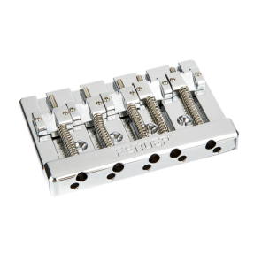 Fender Fender HiMass 5-String Bass Narrow Bridge Assembly With Brass Saddles, Chrome - 1
