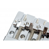 Fender Fender HiMass 4-String Bass Bridge Assembly With Brass Saddles, Chrome - 2 Fender Fender HiMass 4-String Bass Bridge Assembly With Brass Saddles, Chrome - 2