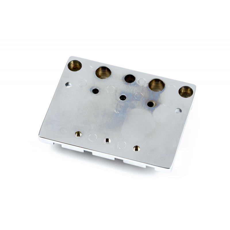 Fender Fender HiMass 4-String Bass Bridge Assembly With Brass Saddles, Chrome - 3 Fender Fender HiMass 4-String Bass Bridge Assembly With Brass Saddles, Chrome - 3