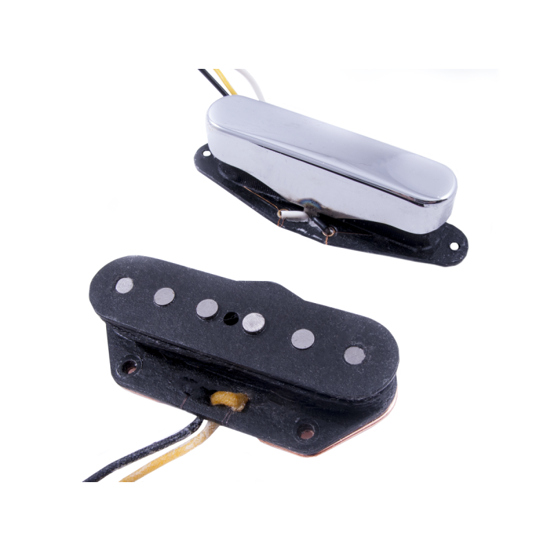 Fender Custom Shop Twisted Tele Pickups, Black/Chrome (2) - 1