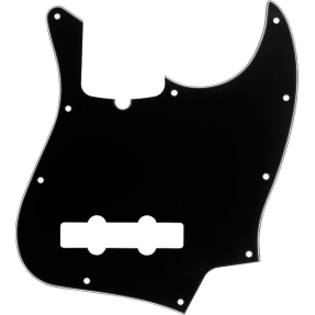 Fender Pickguard, Jazz Bass, 10-Hole Mount (with Truss Rod Notch), B/W/B, 3-Ply - 1