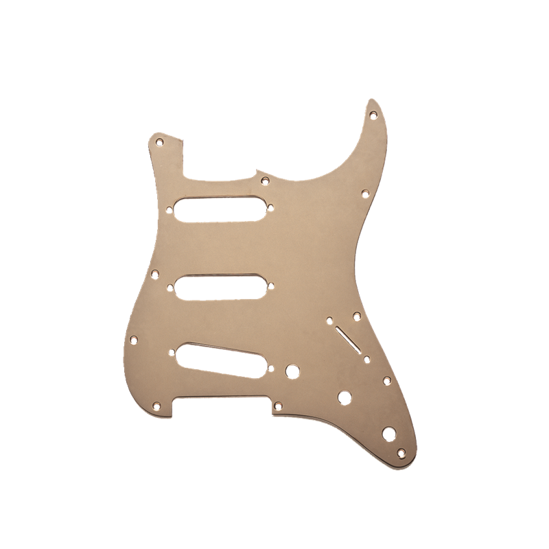 Fender Pickguard, Stratocaster S/S/S, 11-Hole Mount, Gold Anodized Aluminum, 1-Ply - 1