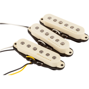 Fender Vintage Noiseless Strat Pickups, (3), Aged White - 1