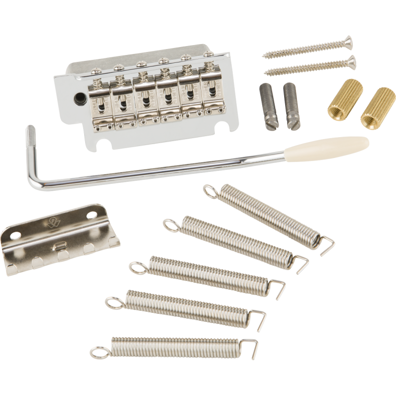 Fender Deluxe Series 2-Point Tremolo Assembly, Chrome - 1 Fender Deluxe Series 2-Point Tremolo Assembly, Chrome - 1
