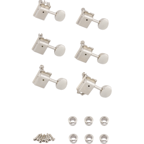 Fender Pure Vintage Guitar Tuning Machines, Nickel/Chrome, (6) - 1
