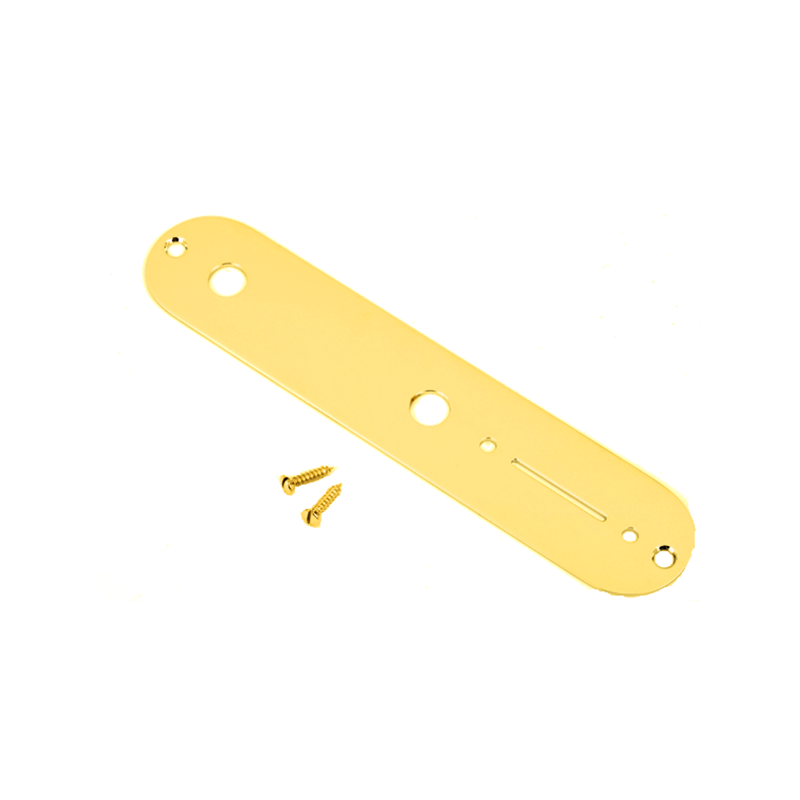 Fender Vintage Telecaster Control Plate, 2-Hole (Gold) - 1