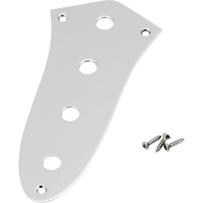 Fender Jazz Bass Control Plate, 4-Hole (Chrome) - 1