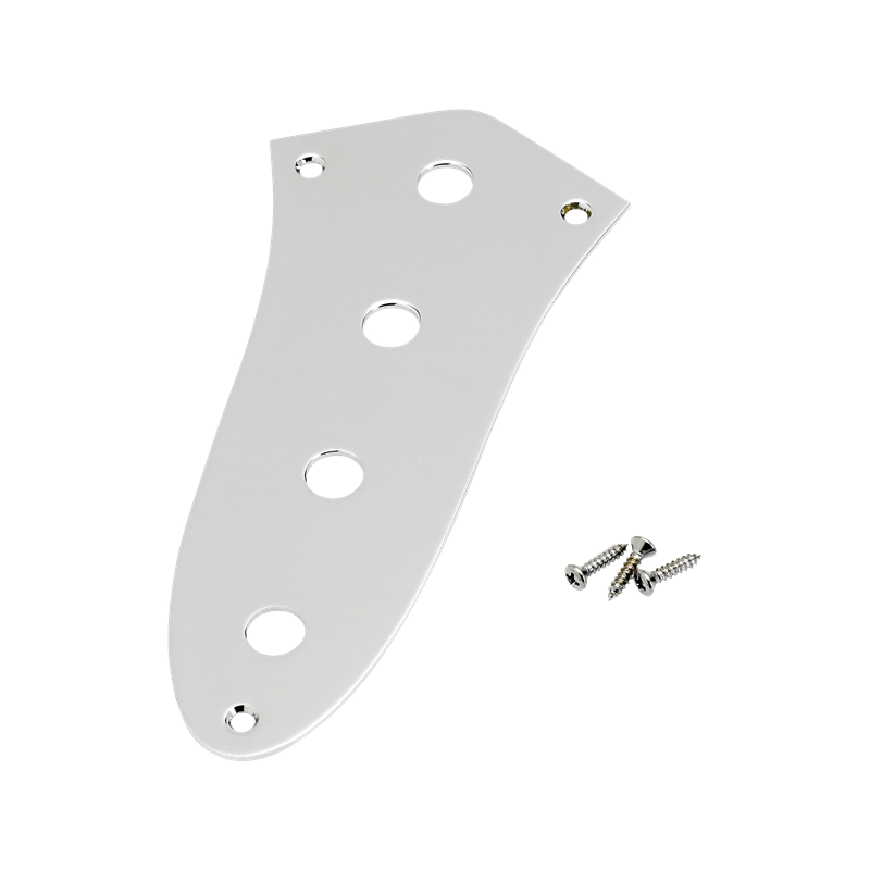 Fender Jazz Bass Control Plate, 4-Hole (Chrome) - 1 Fender Jazz Bass Control Plate, 4-Hole (Chrome) - 1
